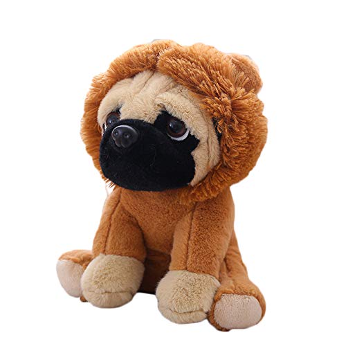 LVYIMAO - Gorro de peluche para perro, 20 cm, diseño de perro Sharpei marrón marrón Talla:a