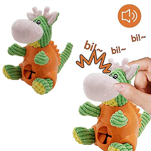 LWZko Juguete para Perros, Juguete Peluche para Perro, Perro Juguete Chirriante, Silicio Forma Dinosaurio Felpa Juguete Chirriante Tela para Perros, Juegos Adiestramiento Canino, Perro Interactivo