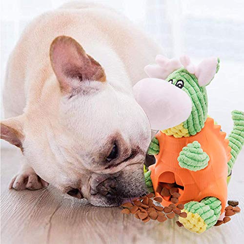 LWZko Juguete para Perros, Juguete Peluche para Perro, Perro Juguete Chirriante, Silicio Forma Dinosaurio Felpa Juguete Chirriante Tela para Perros, Juegos Adiestramiento Canino, Perro Interactivo