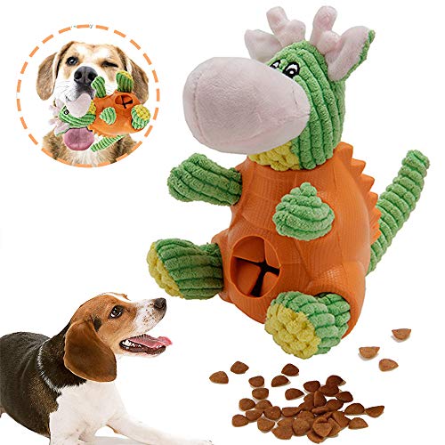 LWZko Juguete para Perros, Juguete Peluche para Perro, Perro Juguete Chirriante, Silicio Forma Dinosaurio Felpa Juguete Chirriante Tela para Perros, Juegos Adiestramiento Canino, Perro Interactivo