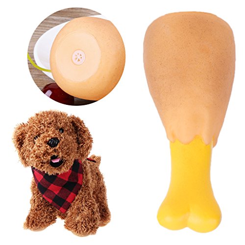 Lyguy Mascota Juguete para Mascotas, Pet Squeak Chew Toy Divertido Pierna de Pollo para Perro pequeño y Grande de Perro Cachorro de Juguete de Sonido