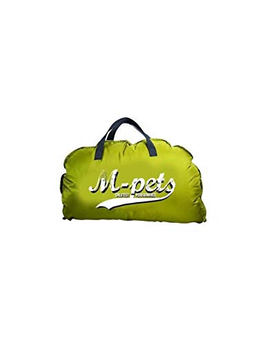 M-PETS Bilbao - Cama portátil Suave con Revestimiento de Piel Suave, Color Amarillo con Logotipo, 80 x 60 cm