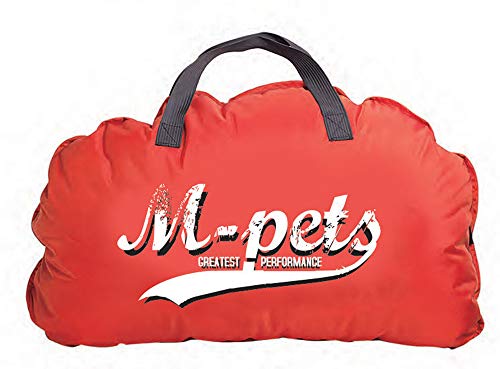 M-PETS Bilbao - Cama portátil Suave con Revestimiento de Piel Suave, Color Rojo con Logotipo, 104 x 74 cm