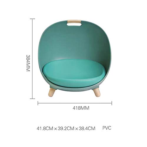 MAKESURE Cama Lecho Cómodo 4 EN 1 para Mascota Gato Perro Infantil Material Ecológico con Mayor Seguridad Blanco y Verde musgoso (Verde musgoso)