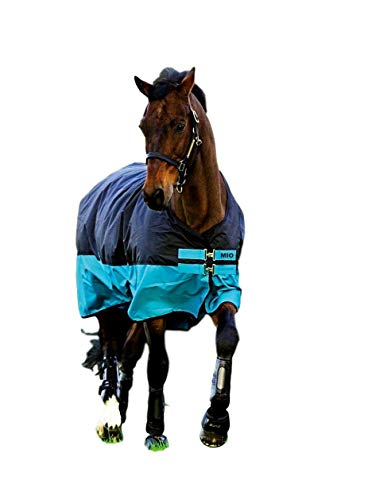 Manta para caballo Mio Lite, color negro/turquesa, Black/Turquoise & Black