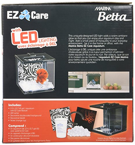 Marina EZ Care Betta Kit, Black with LED by Marina