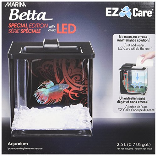 Marina EZ Care Betta Kit, Black with LED by Marina