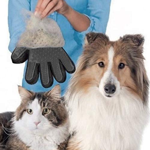 Mascotas Bañarse Guantes de Masaje Perros de bañarse para Perros Gatos Anti-mordedores para peinarse Peinado de Mascotas Suministros Gris