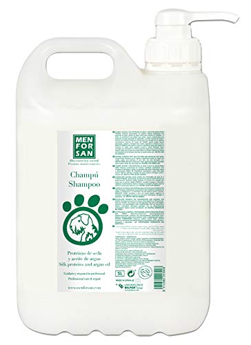 MENFORSAN Champú Proteinas de Seda y Aceite de Argán Perros - 5 Litros