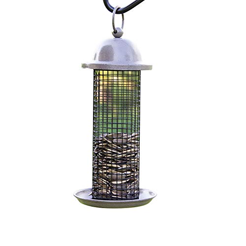 Mengya Comederos para Aves Comida Grano,Alimentador Pájaros para Pájaros Girasol, Comedero Cacahuetes para Pájaros Silvestres, Jardín Al Aire Libre,Columna Alimentación para Pájaros(22Cm)