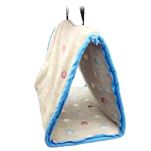 mi ji Bird Cama Triangular Hamaca Felpa Loro Tienda con Hebilla Caliente Hámster Cama para Canarias Alimentos para Mascotas M