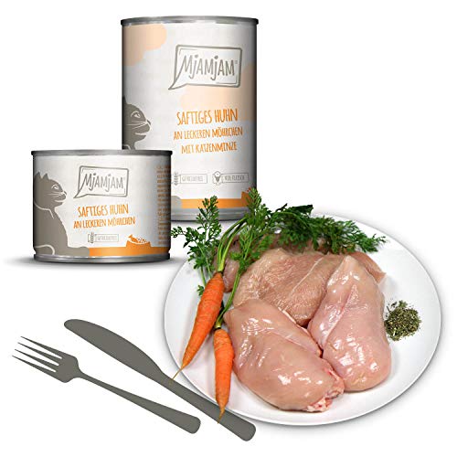 MjAMjAM - Pienso acuoso para Gatos – MONOPROTEICO Pack I 3* Pollo, 3* Pavo con Calabaza - Sin Cereales - 6 x 800 g