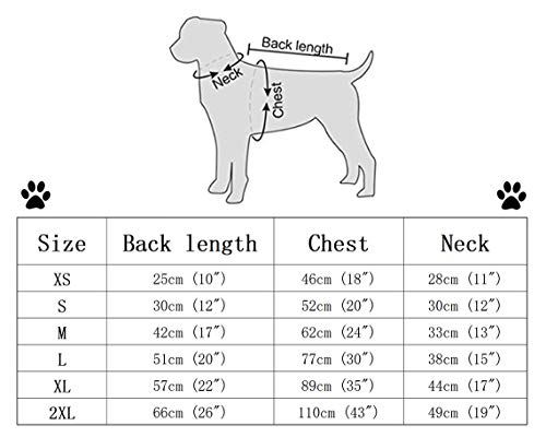 Morezi Chubasquero con cremallera para perro con botones reflectantes, resistente a la lluvia/agua, cordón ajustable, capucha extraíble, chubasqueros para perro, tallas XS a XXL disponible 0609