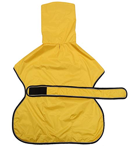 Morezi Chubasquero para Perro con Barra Reflectante, Resistente a la Lluvia/Agua, Chaleco Ajustable – Chaleco Impermeable para Perros para Galgos, erechadores y Whippets 0608