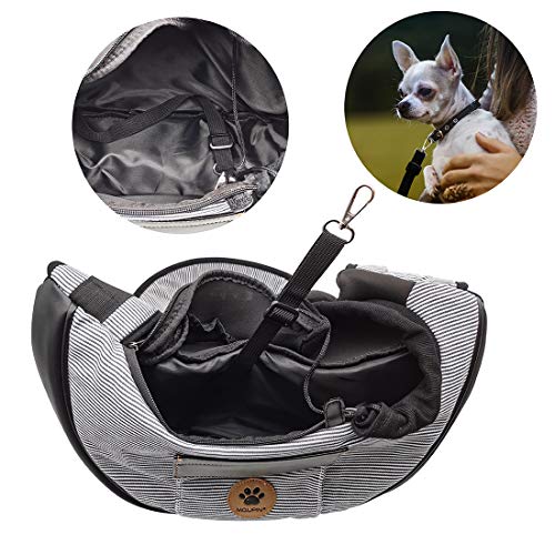 MQFORU - Bolsa de Hombro para Perro, Gato, Cachorro, pequeña, para Llevar en el Hombro, con Manos Libres, Mochila Plegable