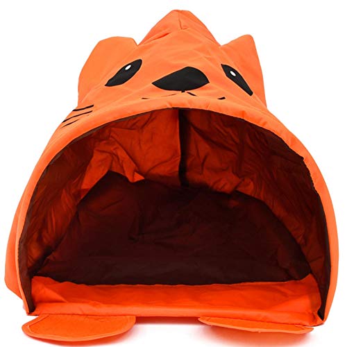 MRQXDP Cama de Gato de Dibujos Animados con Sonido Tamaño de Cama de Mascota Animales para Viajar Túnel de Gato Plegable Muy Lindo Fácil Almacenamiento para pequeños y medianos