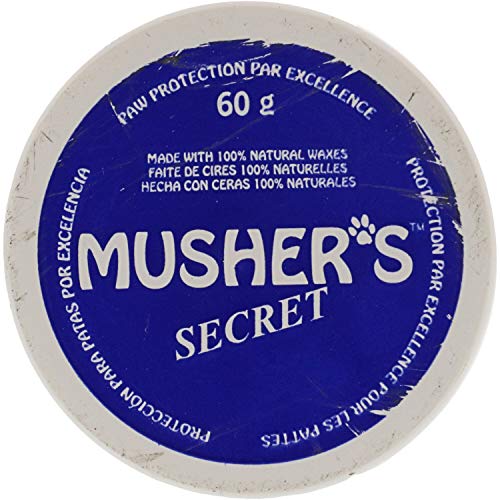 Musher's Secret Paw Protector Wax. Balsamo Perro Hecho Con 100 Por Ciento De Ceras Naturales. Protectores patas perros y Protección pezuñas para todas Las Estaciones. 60 Gramos