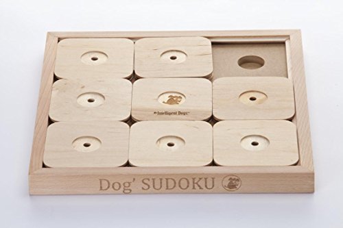 My Intelligent Dogs Juguete Interactivo de Madera para Perros Sudoku Profi, L