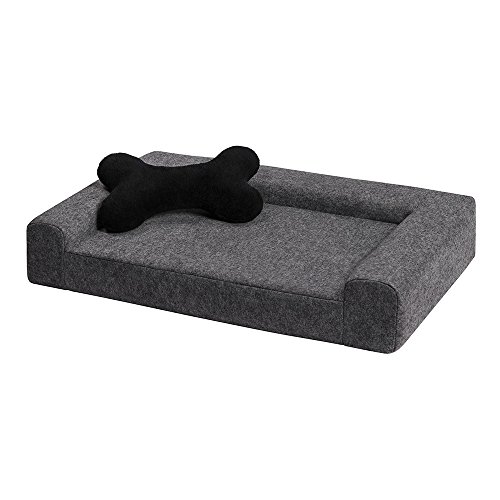 MYANIMALY Animaly Cama para Mascotas, Perro O Gato, Suave Y Estable para Dormir, Antialérgico, Funda Extraíble Y Lavable A Máquina, M - 80 cm x 50 cm x 15 cm