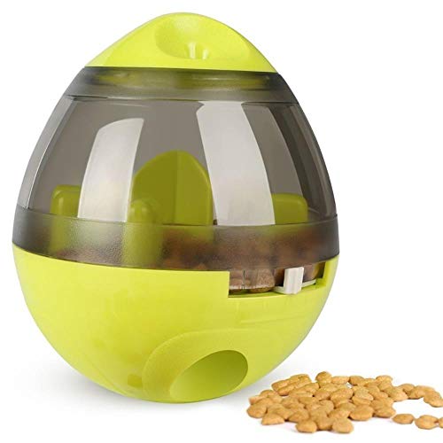 NA Interactive Dog Cat Food Treat Ball Bowl Toy Funny Pet Shaking Recipiente de Comida para Cachorros o Gatos, Juguete para Mascotas, Juguete de alimentación Lenta para Mascotas, E, en la Imagen