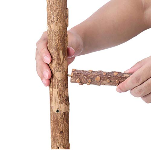 N'A Parrot Claws Grind Stick, Parrot Pepper Wood Stand Bar, Nature Pepperwood Bird Perch Stand Actividad Juguete, Adecuado para Loros Pequeños Y Medianos