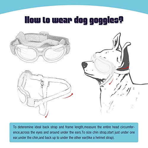 Namsan - Gafas de protección UV para perros, resistentes al agua y al viento, para perros pequeños y gatos