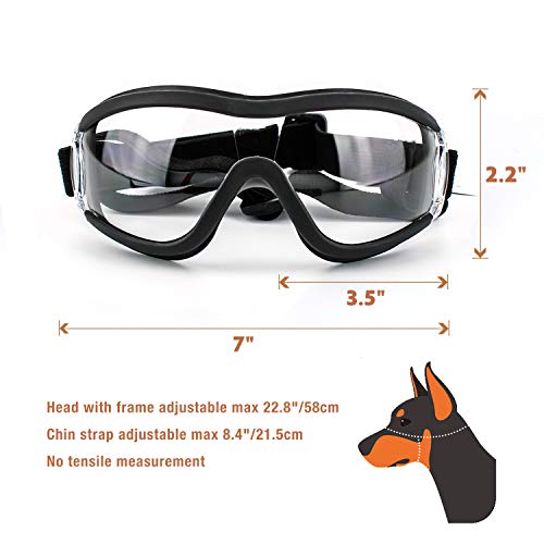 Namsan Gafas de Sol para Perros, Gafas de Sol para Mascotas Netive Resistentes al Agua y al Viento, protección para los Ojos para Perros Grandes y medianos