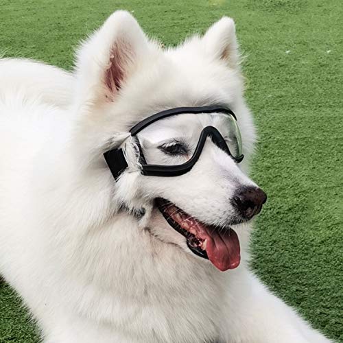 Namsan Gafas de Sol para Perros, Gafas de Sol para Mascotas Netive Resistentes al Agua y al Viento, protección para los Ojos para Perros Grandes y medianos