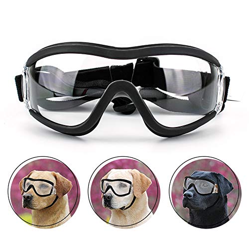 Namsan Gafas de Sol para Perros, Gafas de Sol para Mascotas Netive Resistentes al Agua y al Viento, protección para los Ojos para Perros Grandes y medianos