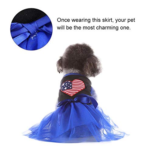 Naroote Falda del Animal doméstico, Lindo poliéster Perro Vestido de Princesa de Verano Vestido de Perrito Bowknot Falda del Traje de Falda(S)