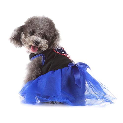 Naroote Falda del Animal doméstico, Lindo poliéster Perro Vestido de Princesa de Verano Vestido de Perrito Bowknot Falda del Traje de Falda(S)