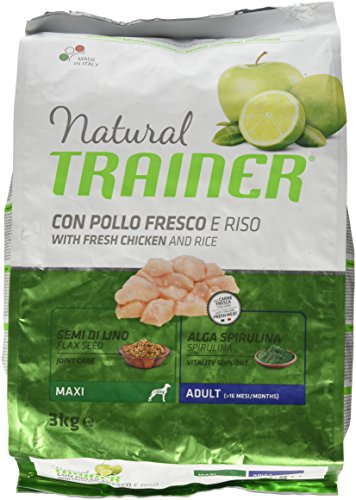 Natural Trainer Trainer Natural Maxi Pollo Arroz, 3 kg. Comida Seca para Perros, Multicolor, única