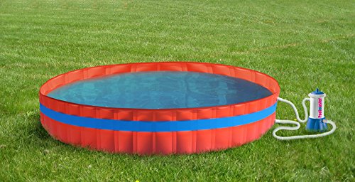 New Plast 3100 K – My Dog Pool Piscina para Perros con Filtro, 305 x 46 cm (diámetro x Altura)