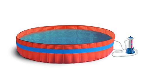 New Plast 3100 K – My Dog Pool Piscina para Perros con Filtro, 305 x 46 cm (diámetro x Altura)