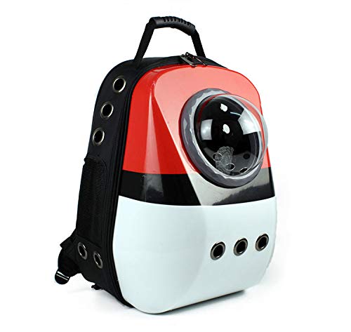 Newgreeny Bolsa De Gato Mascota Espacio Cápsula Gato Y Perro Fuera Mochila PC Grande Tricolor