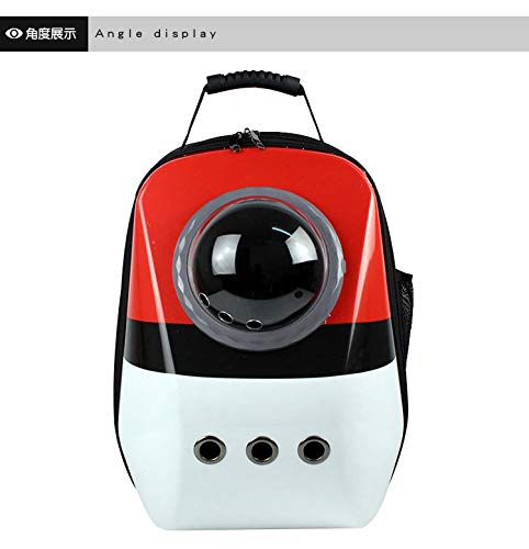 Newgreeny Bolsa De Gato Mascota Espacio Cápsula Gato Y Perro Fuera Mochila PC Grande Tricolor