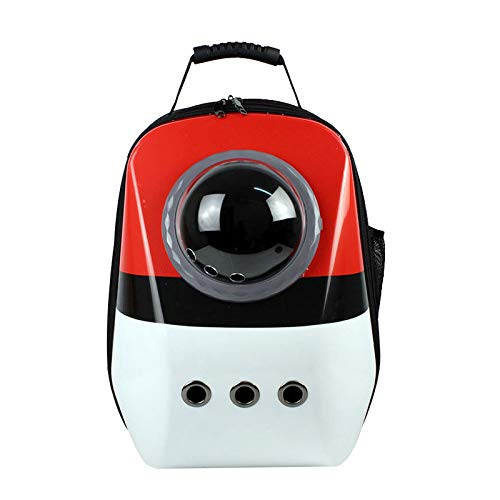 Newgreeny Bolsa De Gato Mascota Espacio Cápsula Gato Y Perro Fuera Mochila PC Grande Tricolor