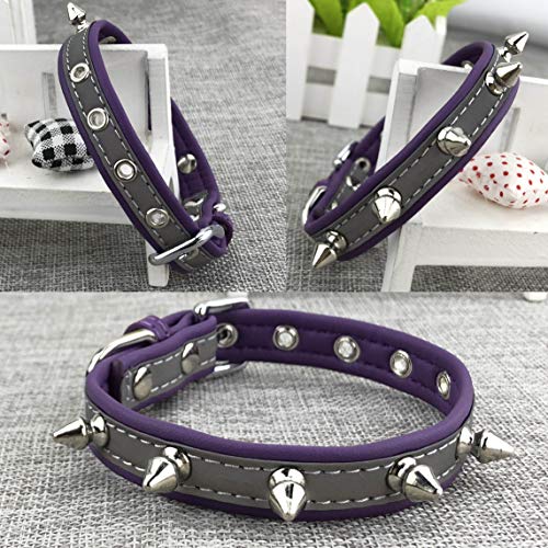 Newtensina Pinchos Collar de Perro Reflexivo Perrito Collar para Perros pequeños