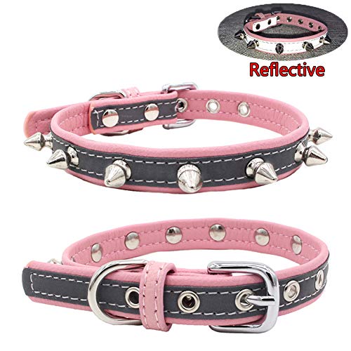 Newtensina Pinchos Collar de Perro Reflexivo Perrito Collar para Perros pequeños