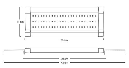 NICREW ClassicLED G2 Luz LED Acuario, Iluminación LED para Acuarios, Pantalla LED Acuario Lámpara de Planta para Pecera 30-43 cm, 11 W, 835 LM