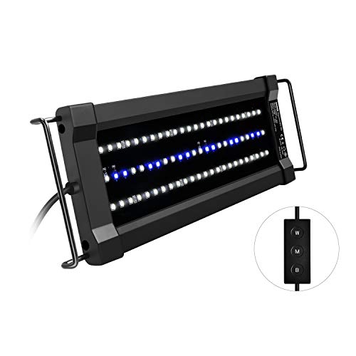 NICREW ClassicLED G2 Luz LED Acuario, Iluminación LED para Acuarios, Pantalla LED Acuario Lámpara de Planta para Pecera 30-43 cm, 11 W, 835 LM