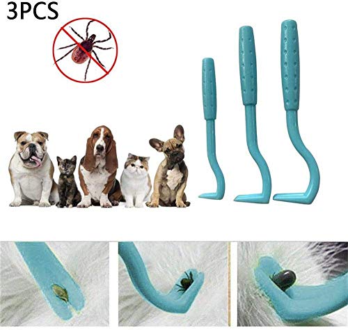 nobrand 3PCS / Pack Suministros para Mascotas Herramienta de eliminación de pulgas Peine para Mascotas para la extracción Segura de Perros, Caballos, Gatos, ovejas o Humanos