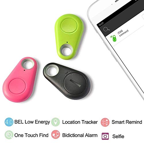 Nuevo Smart Bluetooth trazador localizador GPS Alarm Tag Monedero Clave para Mascotas Perros rastreadores GPS Tracker, de 7 Colores (D+F)