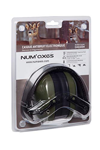 NUM'AXES Acoustic Electronic Earmuffs Cas1034 Khaki 1 Unidad 280 g