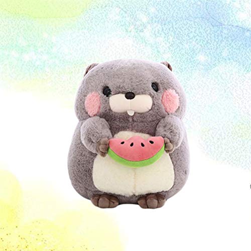 NUOBESTY Animales marmota de Dibujos Animados de Felpa Juguete de Peluche muñecos de Peluche de Felpa Juguete de Peluche para los niños de casa Sala de Estar Dormitorio Coche (25cm Gris)