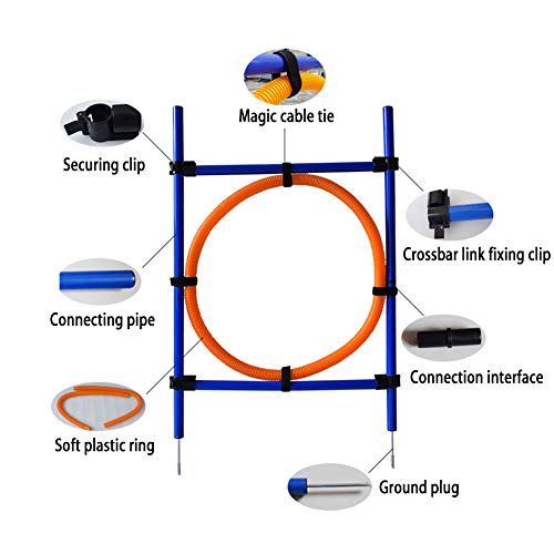 NXL Actividad para Perros Anillo De Agilidad Mascotas Perros Juegos Al Aire Libre Ejercicio De Agilidad Equipo De Entrenamiento Kit De Inicio De Agilidad Barra De Obstáculos para Saltar