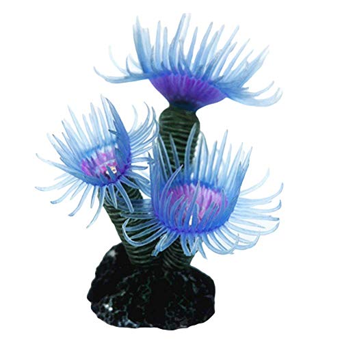 Ogquaton Pecera Artificial Coral simulación decoración Acuario Paisaje Ornamento - Azul