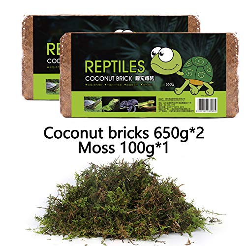 OMEM Reptiles - Juego de Ropa de Cama para terrario con diseño de ladrillo de Coco, para Cama sustrata, Tortuga, hibernación cálida, Suministros para Mascotas