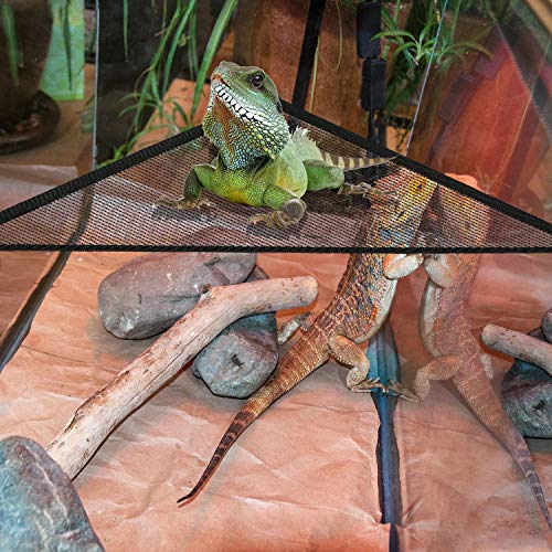 Oncpcare Paquete de 2 juegos de hamacas de reptiles, hamacas de malla transpirables, lagartos y accesorios de escaleras para dragones barbudos grandes y pequeños Anole Geckos Lagartos o serpientes