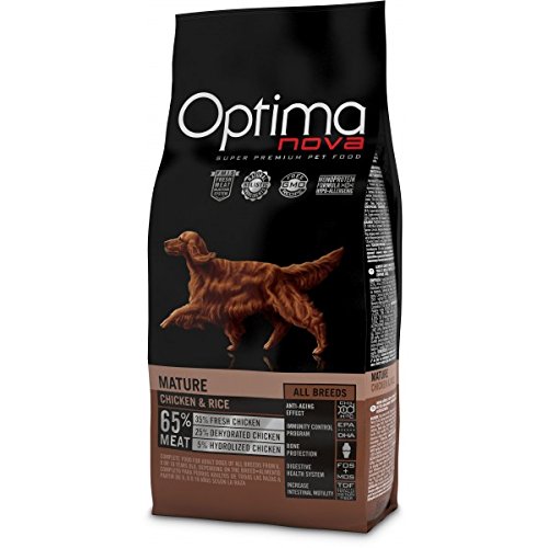 Optima nova - Pienso para Perros Senior +6 años pequeños, medianos y Grandes ã“ptima Nova Pollo y arroz